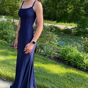 Midnight Blue Prom Dress - Size 0